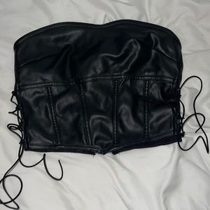 I.AM.GIA feaux leather corset top
